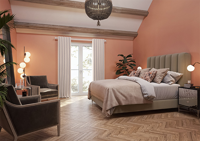 Chevron Stripe, Blush - Made to Measure Curtains - Image 8